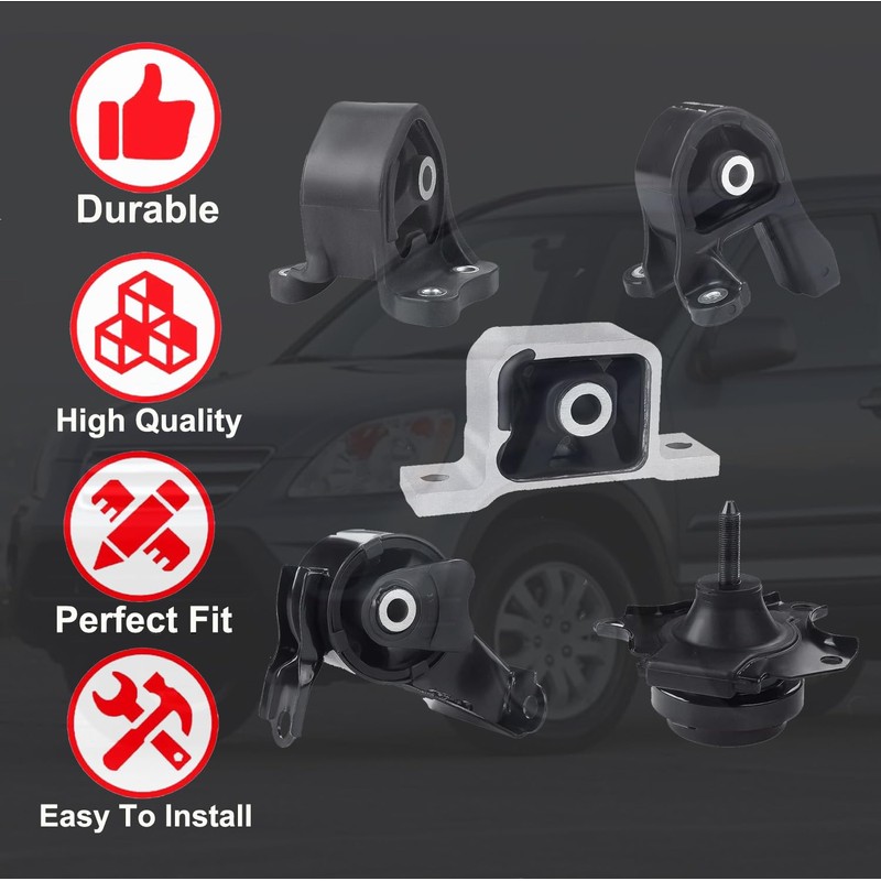 5PCS Engine Motor Mount and Transmission Mount Set Compatible with