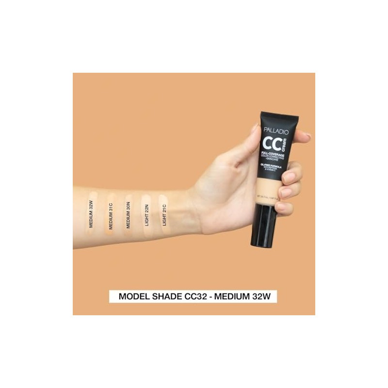 Palladio CC Cream Corrector de Cobertura Completa sin Aceite Medium