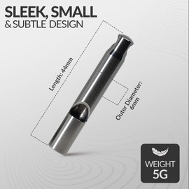 Yidome Titanium Emergency Whistle EDC Safety Whistle Loud up to 120db for Outdoor Camping Hiking(Whistle)