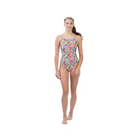 Dolfin Uglies Women's Print V Back 1-Piece (Buttercup, 34)