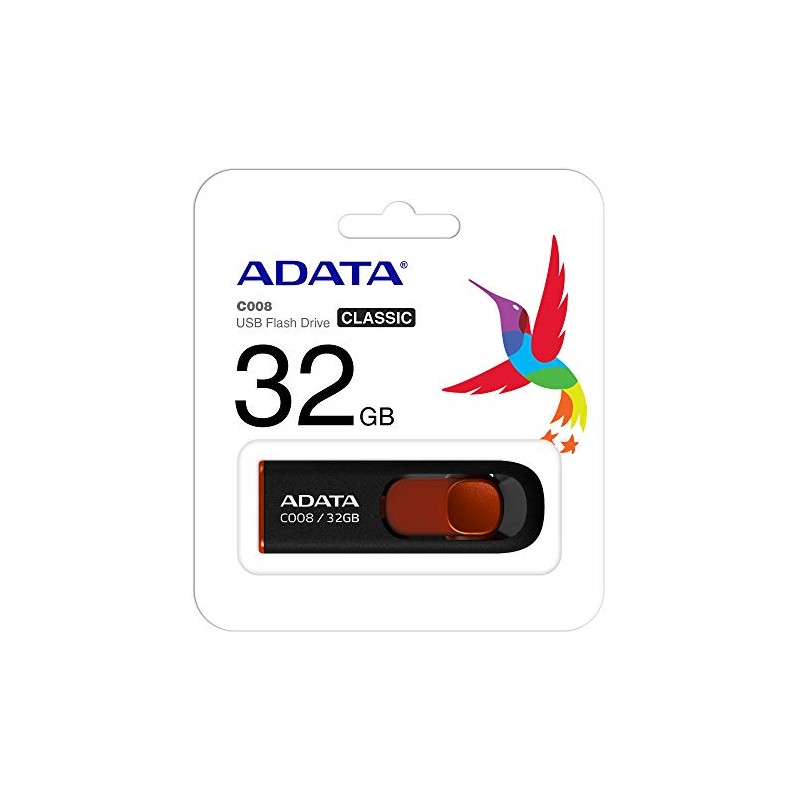 ADATA 32 GB Memoria Flash USB 2.0 Deslizable Color Negro