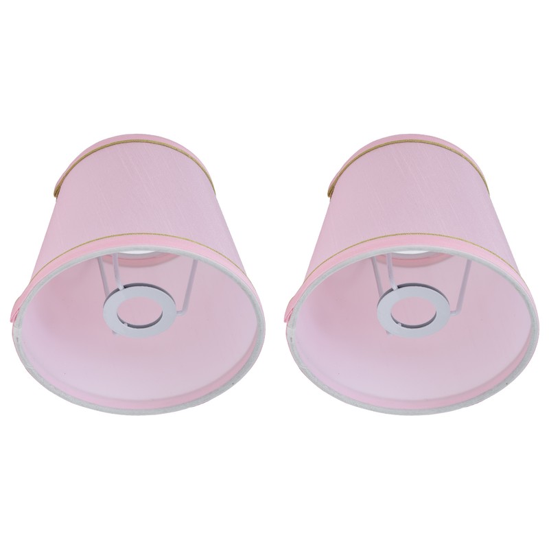 2PCS European Style E14 Lamp Shade Pink Lampshade for Chandelier