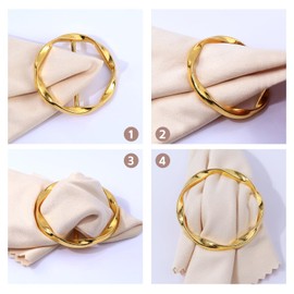 5PCS Scarf Ring Clip T-shirt Tie Clips Assorted Fashion Metal Pearl Buckle Corner Knotted Button for Women Silk Scarves Clothing Waist Cinch Wrap Holder Accessories, Gold