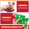 EXPAWLORER Christmas Dog Squeaky Toys,3 PCS No Stuffing Plush Dog