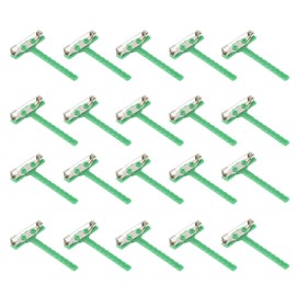 Yuiturt 95PCS Corsage Pins, 25*44mm Buttonhole Pins Wedding, T-Shaped Plastic Safety Pins for Boutonniere, Boutonnieres Safety Pins, Flower Pins for DIY Wedding Brooches Party Craft Bridegroom Green