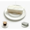 Diatomite Soap Dish, Quick Dry Absorbent Soap Holder, Round, White