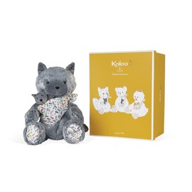 KALOO - Linoo K971000 Plush Toy Mama Wolf Louise and Her Baby 35 cm from Birth
