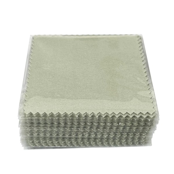 Haobase 50Pcs Jewelry Cleaning Cloth Polishing Cloth for Sterling Silver