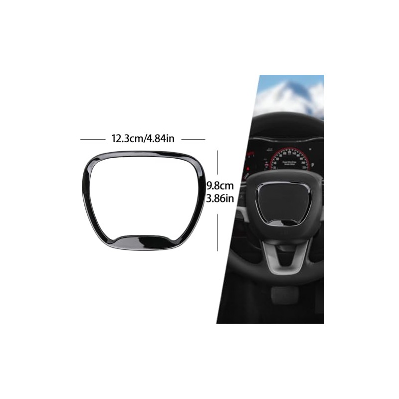 VANEST Central Control Steering Button Frame Trim Compatible with Dodge