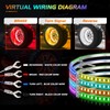 Nilight 4PCS 15.5inch LED Wheel Ring Lights RGB with APP