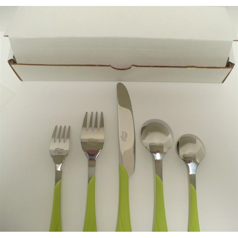 FIESTA CHARTREUSE SWIRL FLATWARE 5 Pc Set From "New 1999