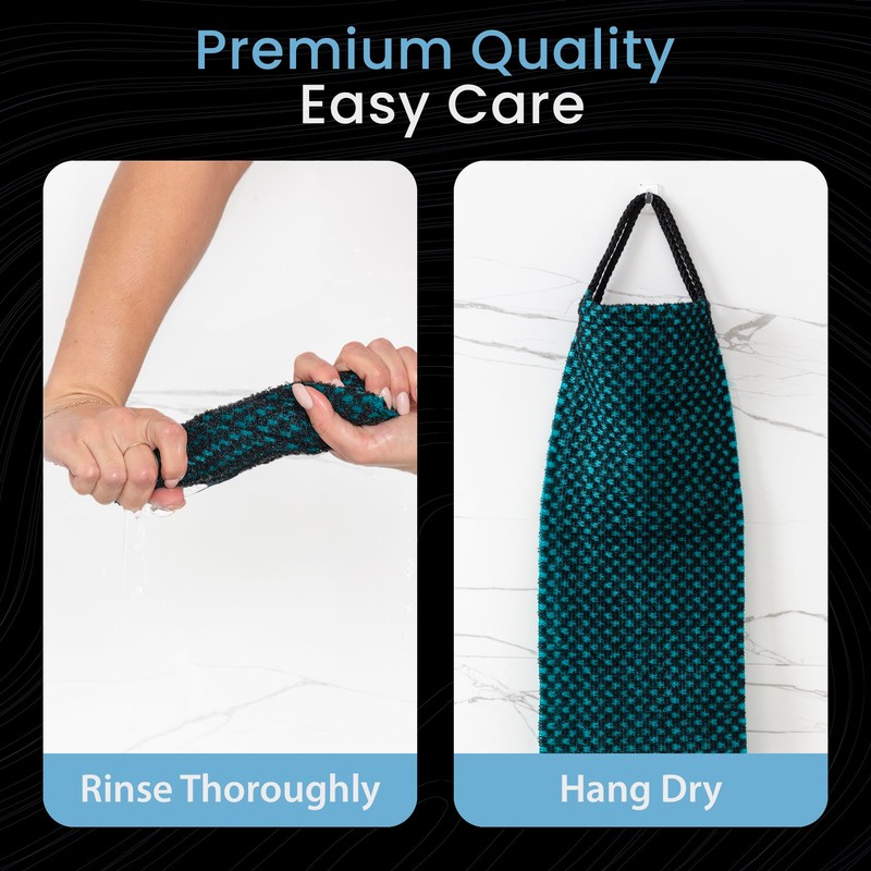 Japanese Exfoliating Washcloth Back & Body 2-Pack by Shower Bouquet: