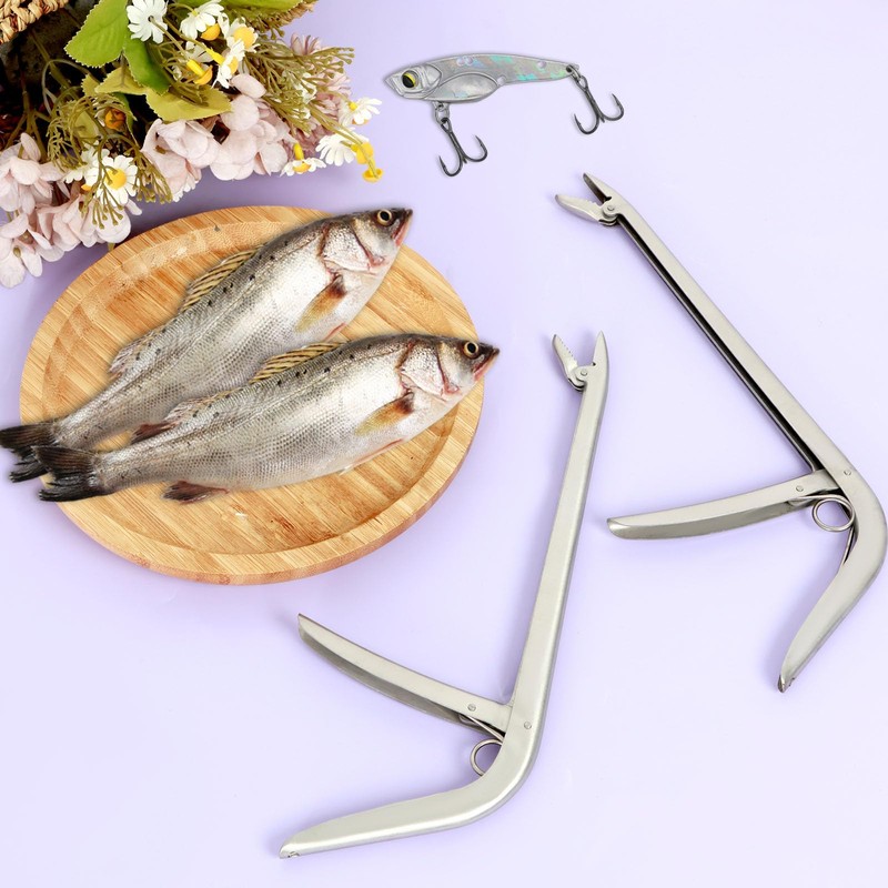 Fxvhojq 2Pcs Fishing Hook Remover Stainless Steel Fish Hook Remover