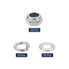 sourcing map 150Pcs M6x1mm Nylon Insert Hex Lock Nut Kit,