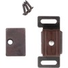 Stone Harbor Hardware Magnetic Catch, Double Magnet, Dark Brown