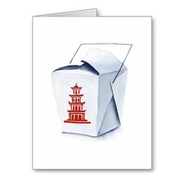 DJ Rogers Fine Art Chinese Food Takeout - Set of 10 Note Cards With Envelopes