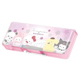 Kamio Japan 216563 Sanrio Characters x Mochi Panda, Double-Sided Open Pencil Case, Pencil Case, Fudabako, Pencil Case, Pen Holder, School Entrance to School, Back to School, Casual