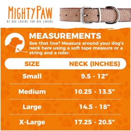 Mighty Paw Dog Lite Collar - Genuine Distressed Real Leather Collar - Modern Designer Look Buckle Collar - Strong Dog Collar - Ultimate Dog Comfort - Premium Dog Collar for All Dog Breeds (Lite Brown)