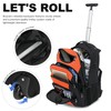 Boavan Rolling Backpack,Wheeled Backpack,Carry on Luggage Business Bag, Overnight College