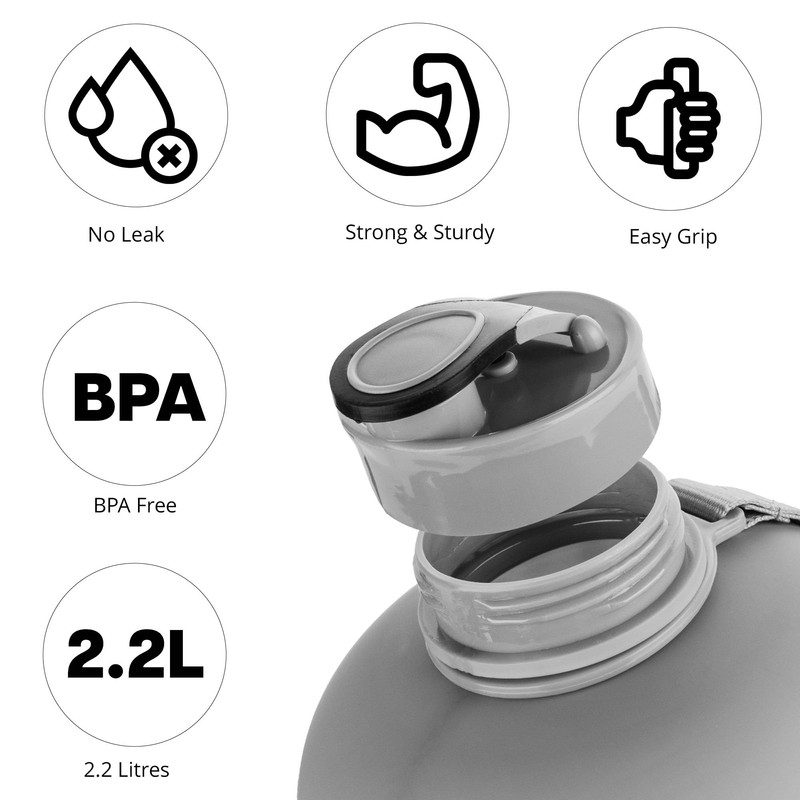 BE FIT Gym Water Bottle (GREY)