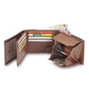 by LONGFIELD Combination Wallet - Men's Wallet, Cowhide Leather, RFID