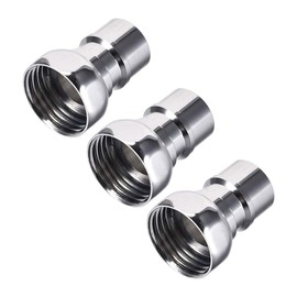 sourcing map 3 x Tap Tap Quick Connector Brass G1/2 Female Thread Hose Pipe Socket Adapter for Dishwasher Washing Machine