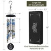 Blue Hydrangea Wind Chimes for Outside,Memorial Wind Chimes for Loss