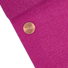 Premium Italian Crepe Paper (60 GSM), 19 1/2" X 8.2', Fuchsia 212, Pink, Roll 1