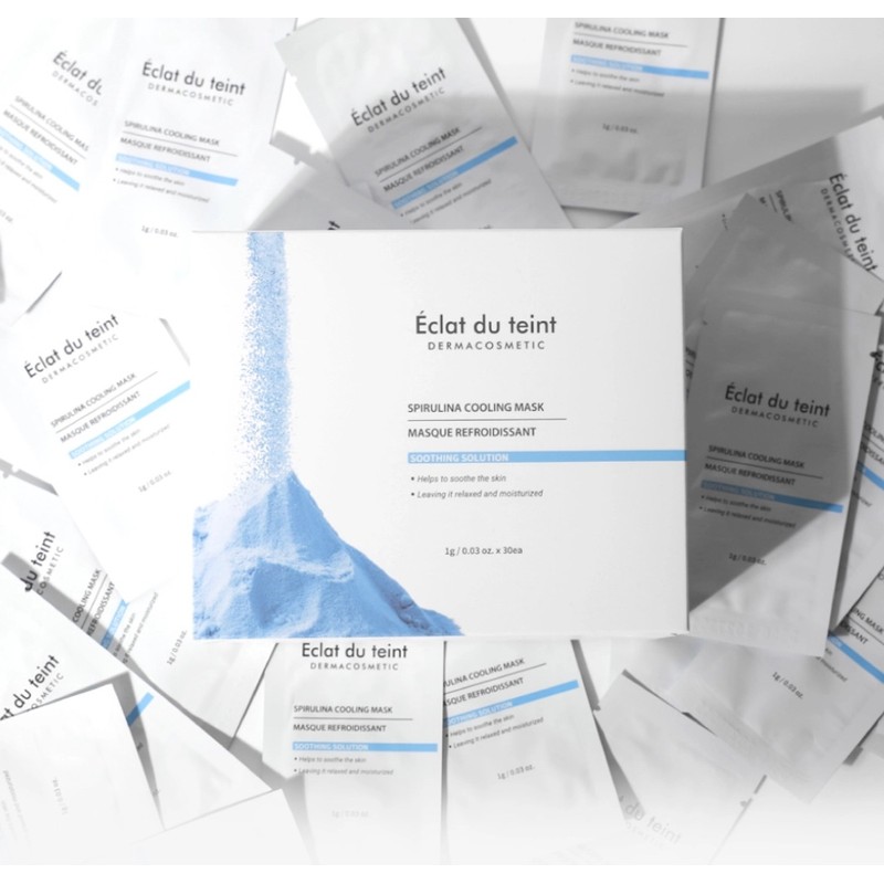 Eclat Dutin/Spirulina Cooling Mask 1box (30ea) Sherbet Glacier Pack Skin