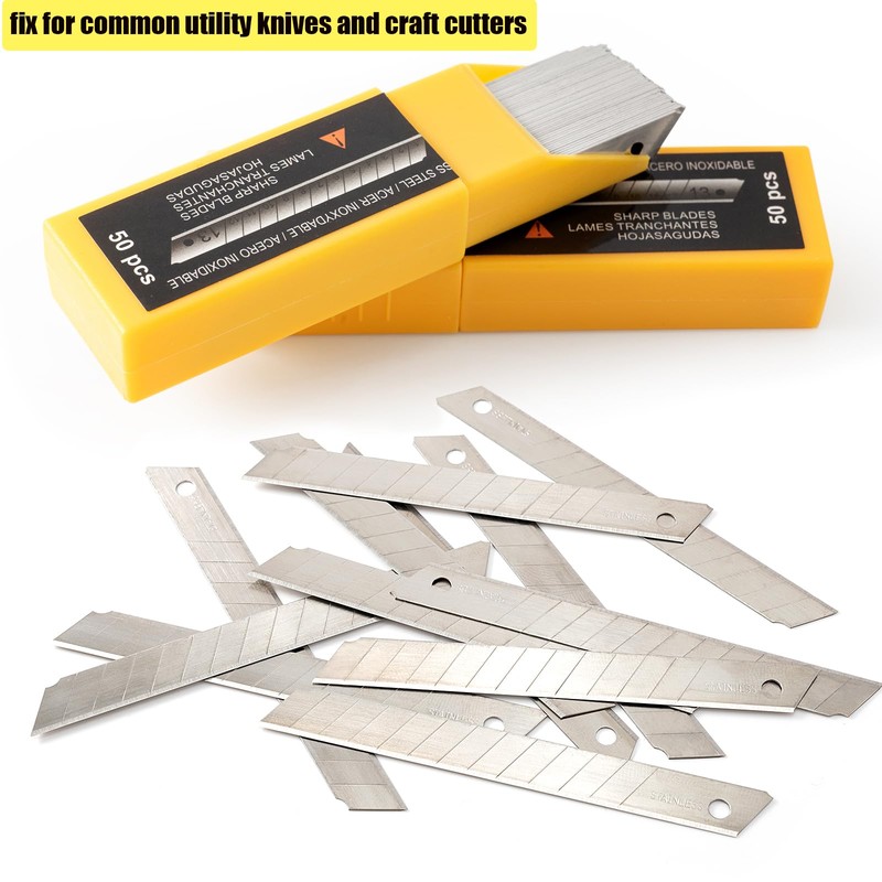 Gomake 9mm Utility Knife Replacement Blades, Snap Off Blades for