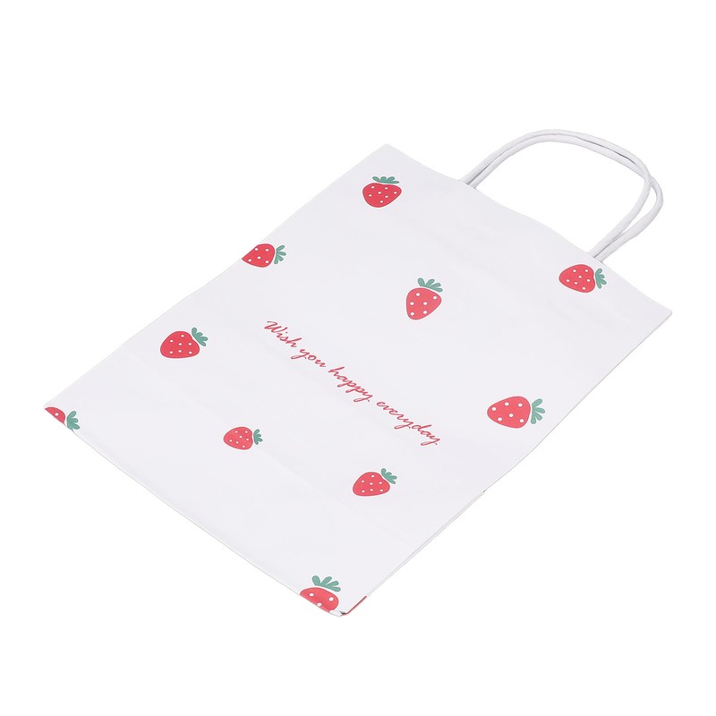 10Pcs Gift Bags Medium Size Reusable Odorless Strawberry Pattern Widely