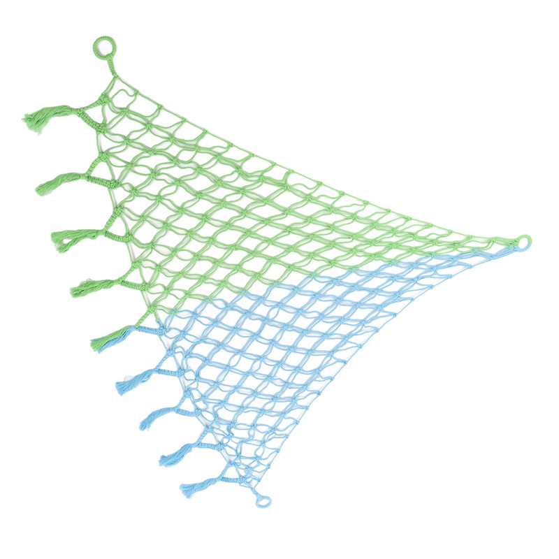 Triangular Toy Hammock Plush Toys Cotton Rope Woven Net Pocket