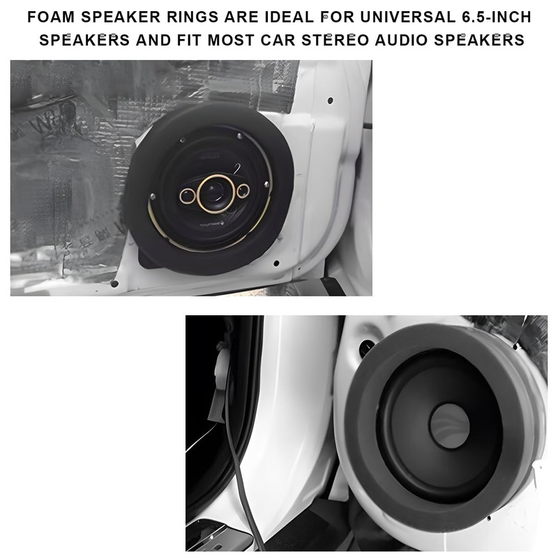 ZNDAW 2PCS 6.5" Car Foam Speaker Enhancer, Auto Door Soundproof
