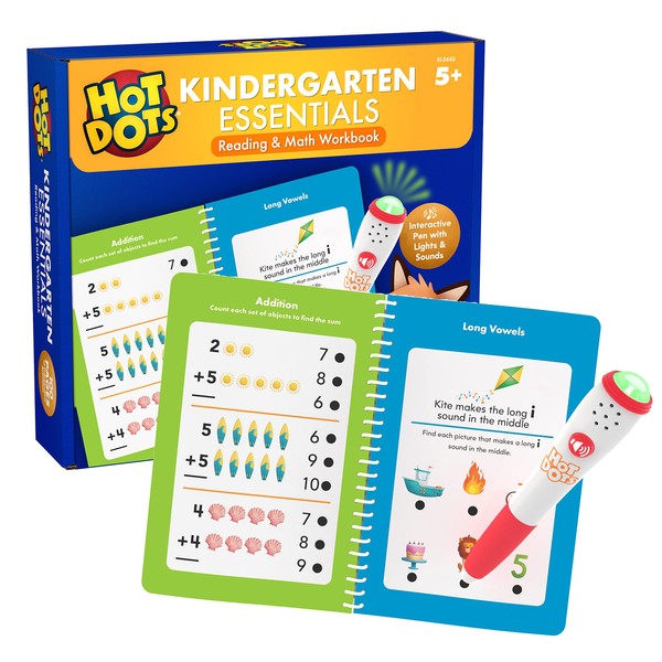 Educational Insights Hot Dots Kindergarten Workbook, Classroom Essentials, Ages 5+
