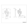 Reality Leuchten Cactus R55220101 LED Table Lamp Plastic Base White