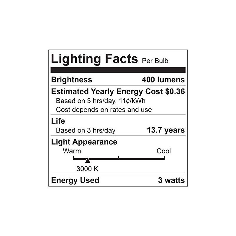 Sunlite LED G9 Base Bulbs, 3W (40W Equal), 400 Lumen,