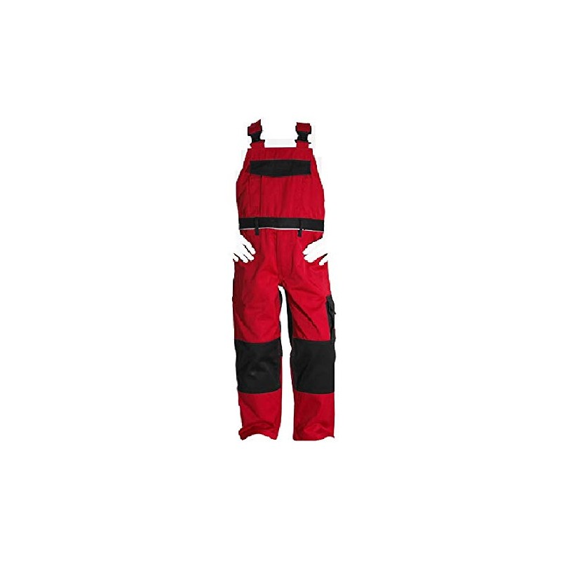 Engelbert Strauss Children's Work Overalls - Red/black, size: 146-152