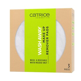 Catrice Wash Away Make Up Remover Pads, Facial Roller, White, for Combination Skin, for Dry Skin, for Blemished Skin, for Sensitive Skin, Cleansing (Pack of 3)