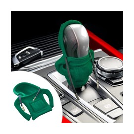 Adunsiaoto Pack of 2 Universal Gear Knob Hoodie Shifter, Funny Hoodies Gear Knob Protector for Car, Adjustable Car Gear Lever Hoodie, Car Accessories (Green)