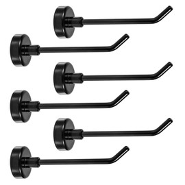 6pcs Large Magnetic Hooks, 2.2lb 2.8 Inch Long Heavy Duty Magnet Hooks Strong Magnetic Cruise Hangers for Cruise Ship Garage Kitchen Refrigerator (Black)