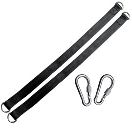 2 Stück Schaukel Befestigungsset mit 50cm Verstärkten Trägern – Robuste Hängematte Aufhängung | Inkl. Schaukelseil-Ersatz & Sicherheitshaken | Ideal für Outdoor-Spielplatz, Yoga, Turnstange.