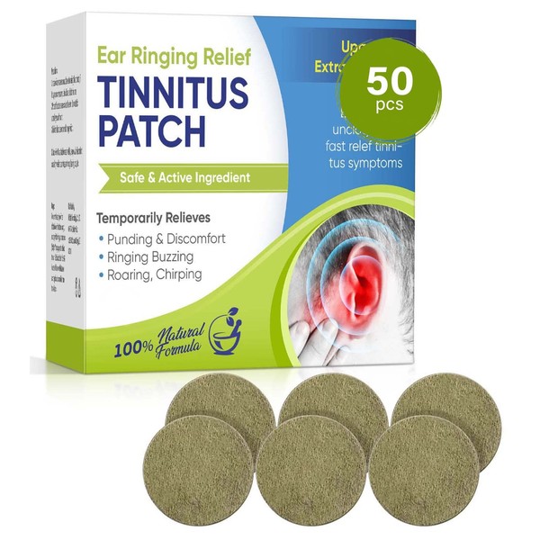 Yakitoko Tinnitus Relief for Ringing Ears, Tinnitus Treatment Patches, Natural Herbal Formulation Tinnitus Relief Patches for Hearing Loss & Eār_āche Relieves, Improves Hearing & Boost Blood, 50PCS
