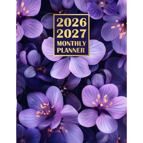2026-2027 Monthly Planner: Large Two Year Schedule Organizer Diary -