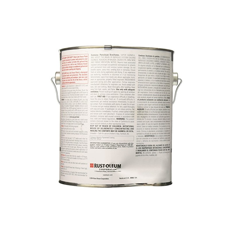 Rust-Oleum 7787402 Chain Link Fence Paint , 1 Gallon, Metallic