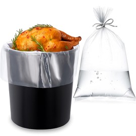Zonon 25 Pcs Turkey Brine Bags 5 Gallon Bucket Liner Bags 4 Mil for Marinating and Brining Heavy Duty Leak Proof Food Storage Liner for Turkey Chicken Beef (20 x 28 Inch)