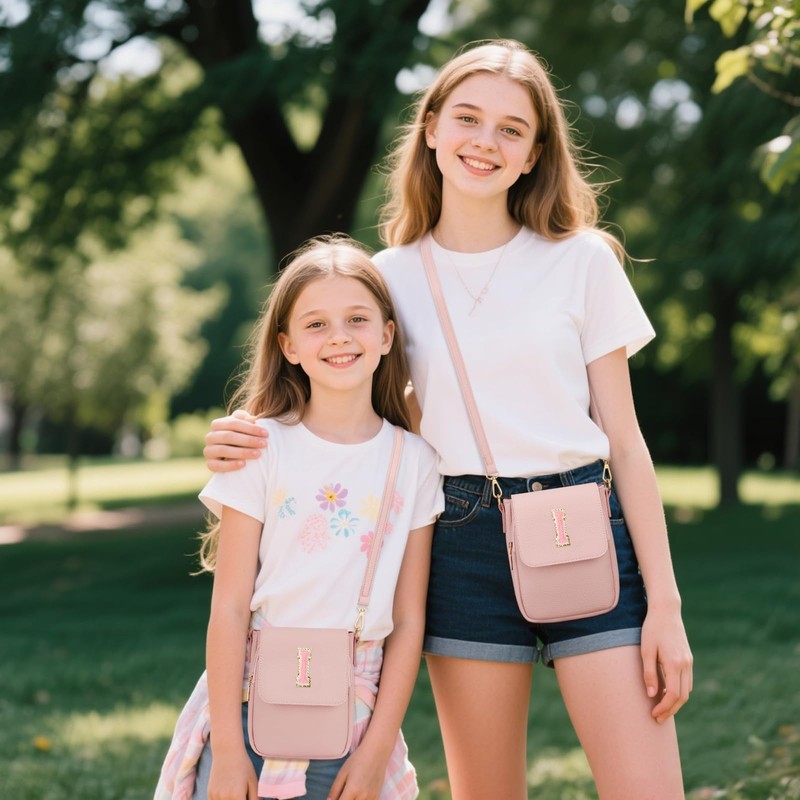 CLOUDWINGS Gift for Girls Small Initial Crossbody Bag for Teens