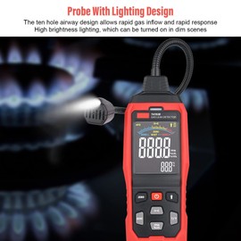 Gas Tester, Auto Shutdown Portable High Resolution Gas Leak Detector Wide Range True Color Display for Equipment