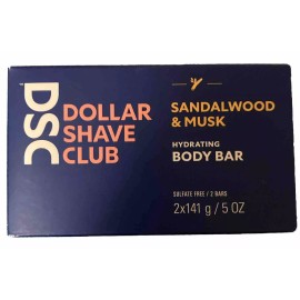 Dollar Shave Club DSC Sandalwood & Musk Hydrating Body Bar 2 Bars Discontinued