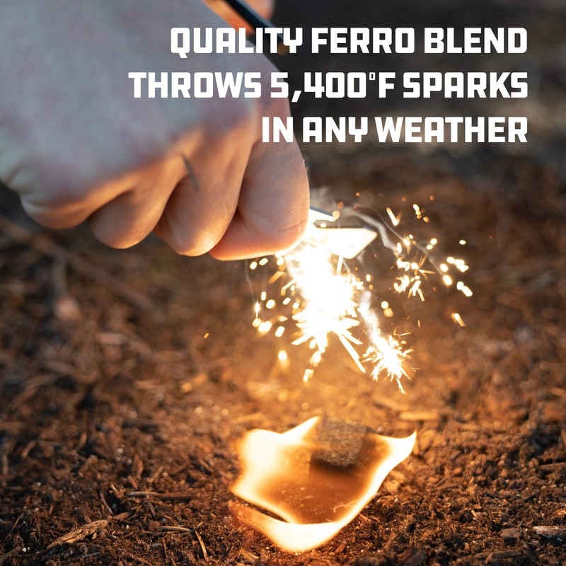 UCO Survival Fire Striker with Tether and Multitool, 3,000+ Strikes,