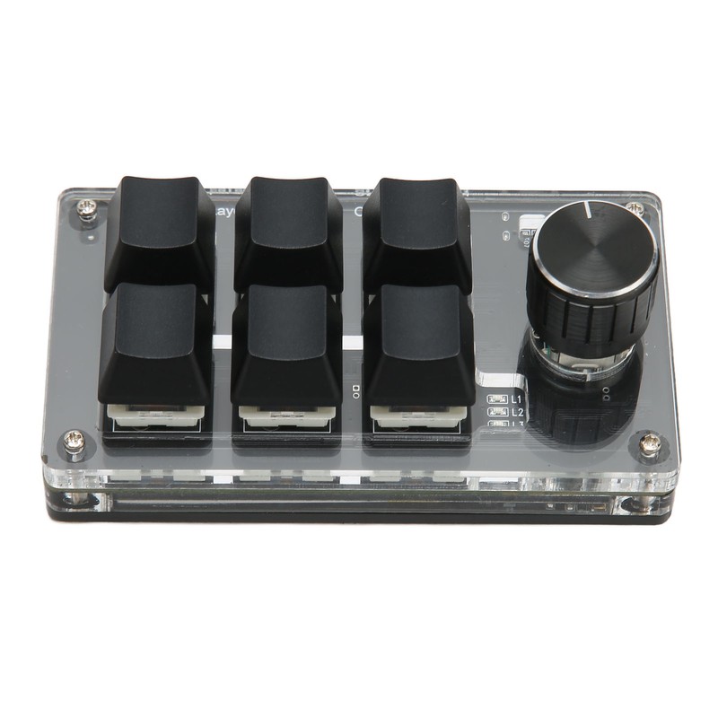 6 Key Mini Keypad with Knob Blue Switch Wired USB